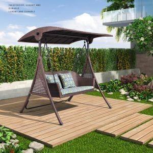 Mobili per esterni confortevoli 3 posti a sedere Canopy Swing Chair Garden Patio Hanging Chair