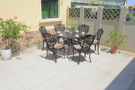 Tavolo e sedie per esterni rotanti fissi in stile moderno con colore opzionale di rattan
