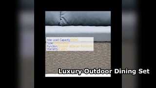 Set da pranzo per hotel resort con divano componibile in rattan per esterni